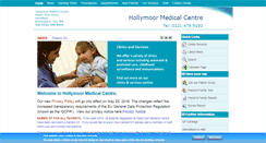 Desktop Screenshot of hollymoormedicalcentre.co.uk